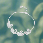 Load image into Gallery viewer, silver swan bracelet
