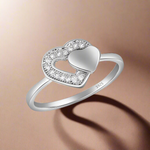 Load image into Gallery viewer, silver heart ring
