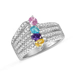 Load image into Gallery viewer, Damia Multi Color Eternity 925 Sterling Silver Ring
