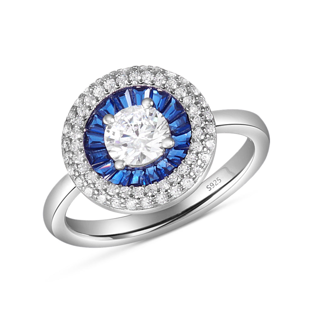 Divine Solitaire Chakra 925 Sterling Silver Ring.