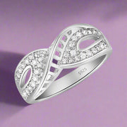 silver infinity rings