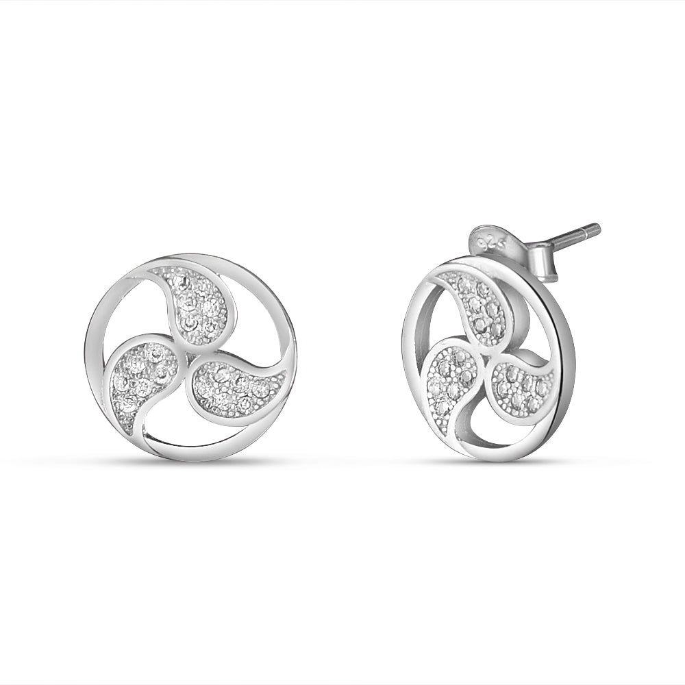 Aviator 925 Sterling Silver Stud Earrings