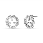 Load image into Gallery viewer, Essential Marquee Circle 925 Sterling Silver Stud Earrings
