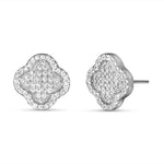 Load image into Gallery viewer, Clover 925 Sterling Silver Stud Earrings
