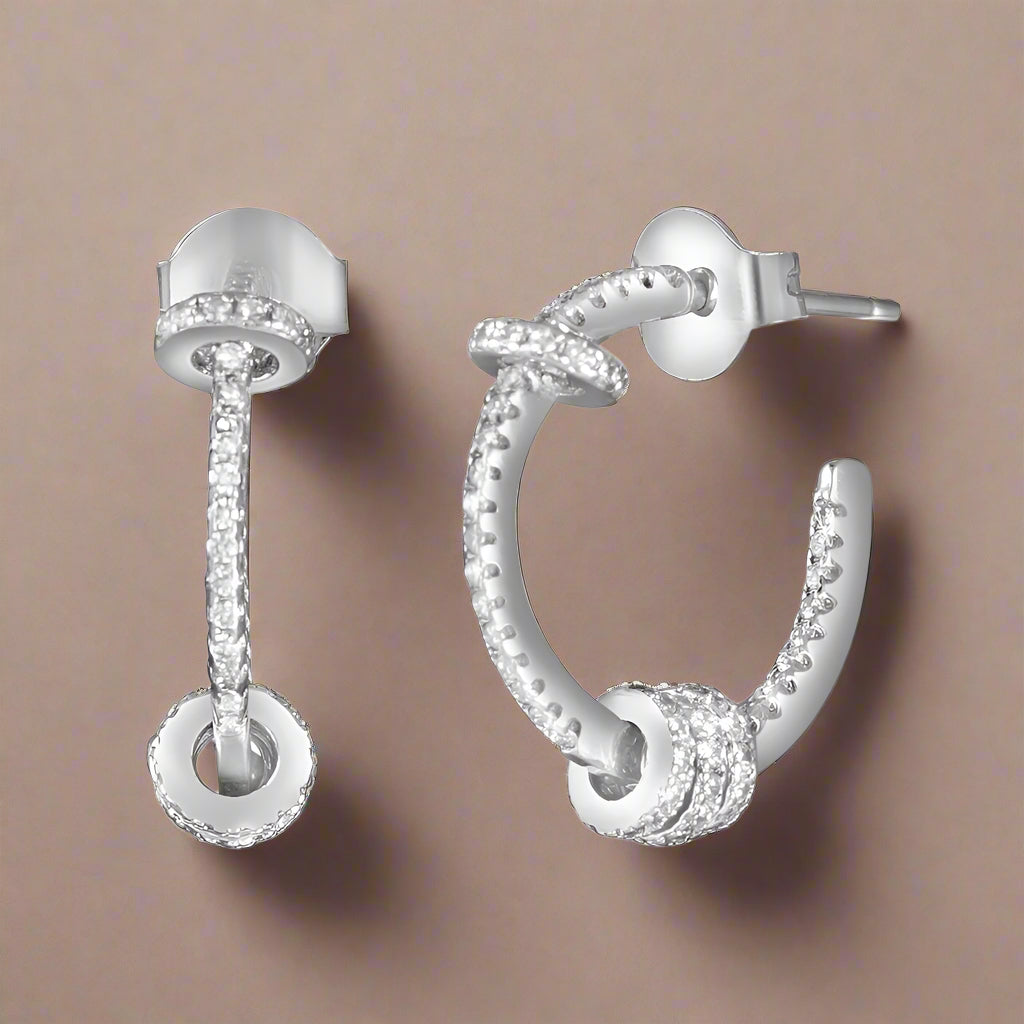 silver earrings