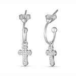 Load image into Gallery viewer, Cross Bali 925 Sterling Silver Earrings
