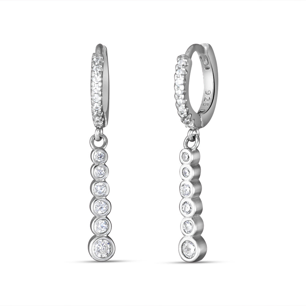 Journey Huggies 925 Sterling Silver Earrings