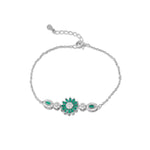 Load image into Gallery viewer, Green Radiance 925 Sterling Silver Set of 4 pieces (Necklace, Bracelet, Earring &amp; Ring)
