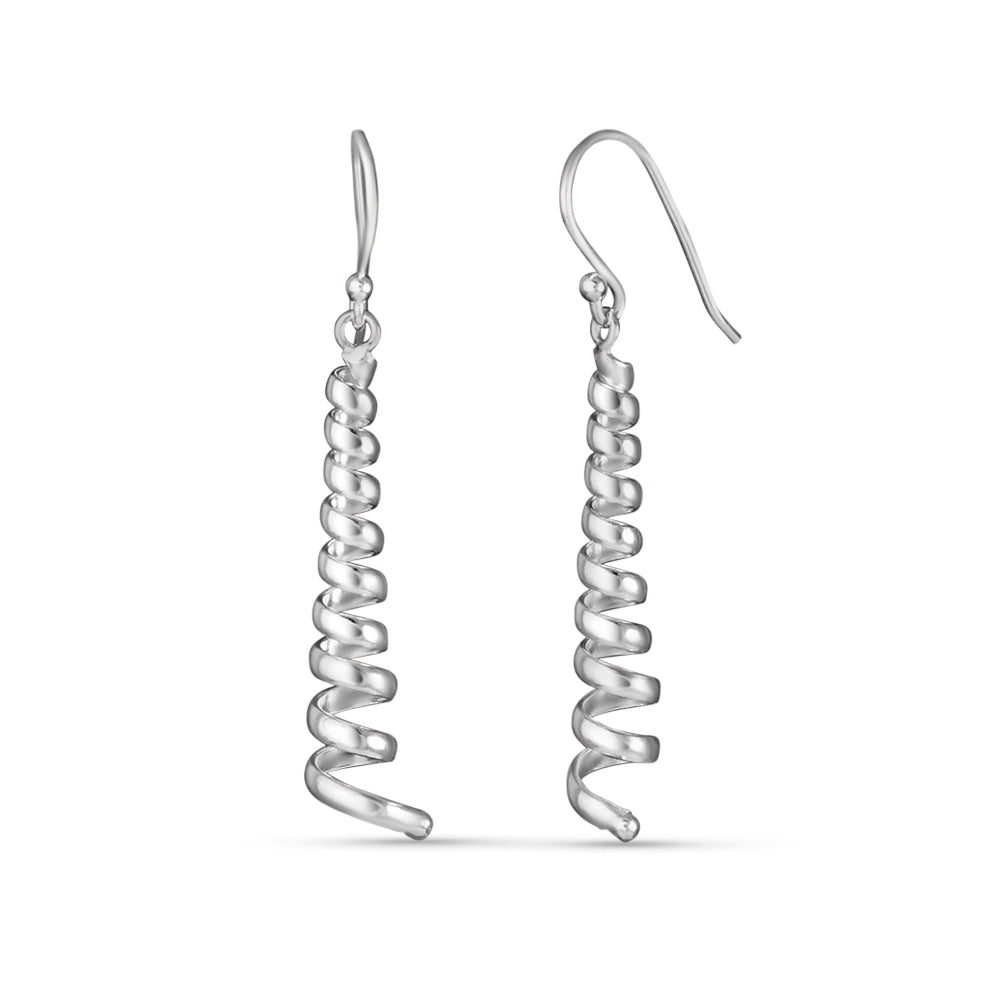 Vortex Link 925 Sterling Silver Earrings