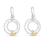 Load image into Gallery viewer, Sphere Two Tone Link 925 Sterling Silver Earrings
