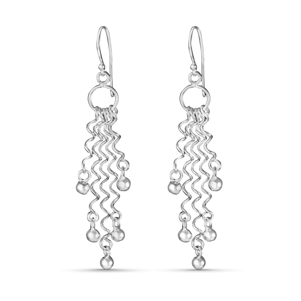 Point Link 925 Sterling Silver Earrings