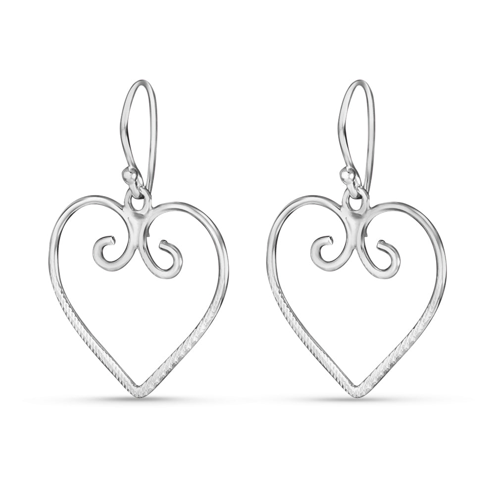 Magical Hearts Link 925 Sterling Silver Earrings