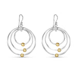 Load image into Gallery viewer, Trinity Circle Two Tone Link 925 Sterling Silver Earrings
