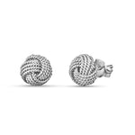 Load image into Gallery viewer, Interlace Knot 925 Sterling Silver Stud Earring
