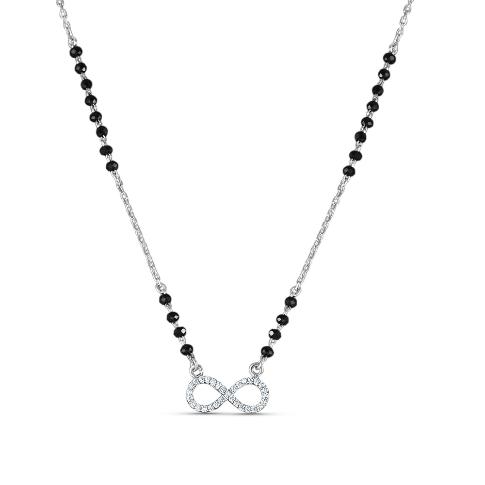 Infinity Mangalsutra in 925 Sterling Silver 17 inches +1 inch adjustable