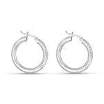 Load image into Gallery viewer, Mukti 925 Sterling Silver Hoop Earrings
