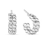 Load image into Gallery viewer, Bubble Shape 925 Sterling Silver Bali Earring
