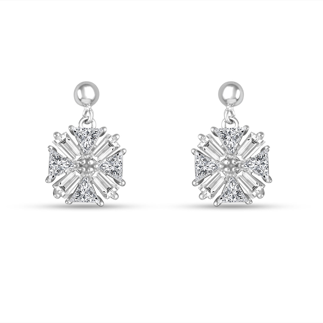 Yuva 925 Pure Sterling Silver Rhodium-Plated Dangler Earrings