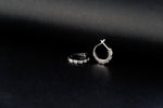 Load image into Gallery viewer, 925 Sterling Silver Rhodium-Plated Silver Cubic Zirconia Classic Bali Earring
