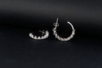 Load image into Gallery viewer, Yamini 925 Sterling Silver Cubic Zirconia Rhodium Plated Hoop Earrings
