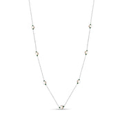 Pearl Necklace 925 Sterling Silver With adjustable Chain