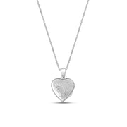 Photo Locket Heart Shaped Openable Pendant 925 Sterling Silver With Chain
