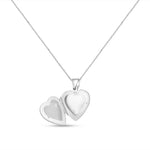 Load image into Gallery viewer, Photo Locket Heart Shaped Openable Pendant 925 Sterling Silver With Chain

