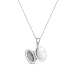 Load image into Gallery viewer, Photo Locket Oval Openable Pendant 925 Sterling Silver With Chain
