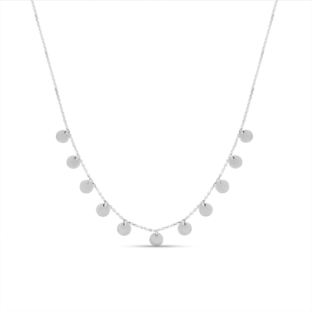 925 Sterling Silver Disc Necklace