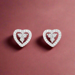 Load image into Gallery viewer, heart silver earrings
