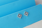 Load image into Gallery viewer, Essence 925 Sterling Silver Rhodium-Plated Silver Cubic Zirconia Classic Studs Earrings
