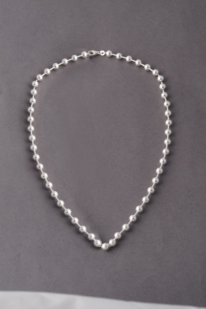 Ball Link 925 Sterling Silver  Unisex Chains (Length 20 inches / 51 cm)