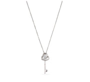 Dancing Diamond Solitaire 925 Silver Pendant Chain