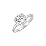 Load image into Gallery viewer, Myrna Halo Solitaire 925 Silver Ring
