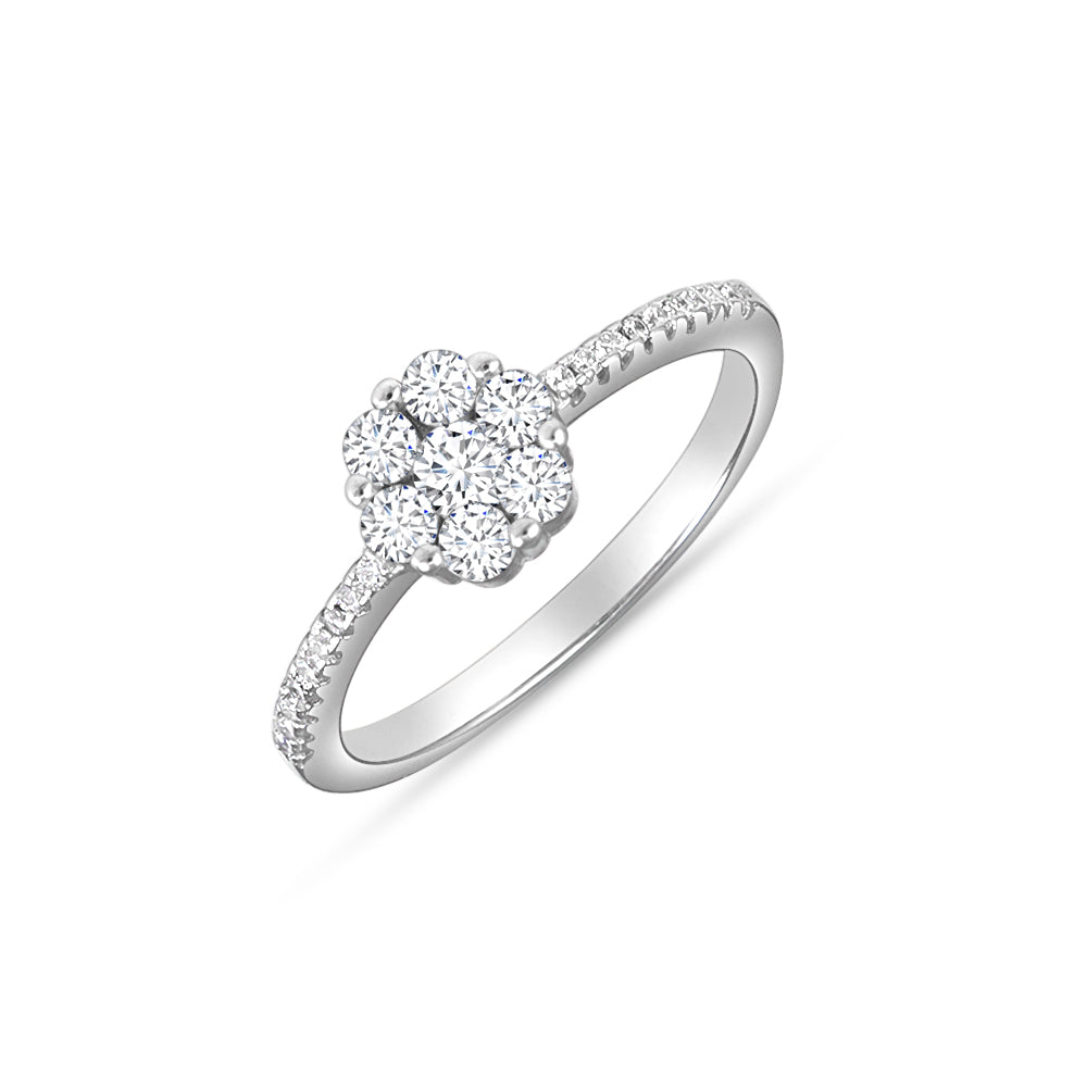 Illusion Solitaire 925 Silver Ring