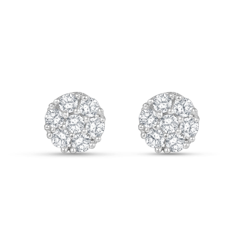 Pushpa Flower Studs 925 Silver Earrings