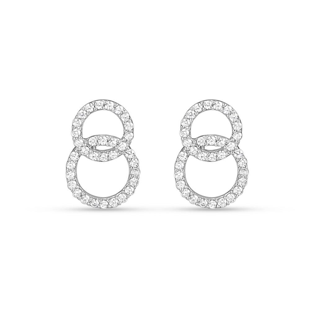 Dual Circle of Life Pro 925 Silver Earrings