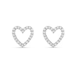 Load image into Gallery viewer, Heart Studs 925 Silver Earrings
