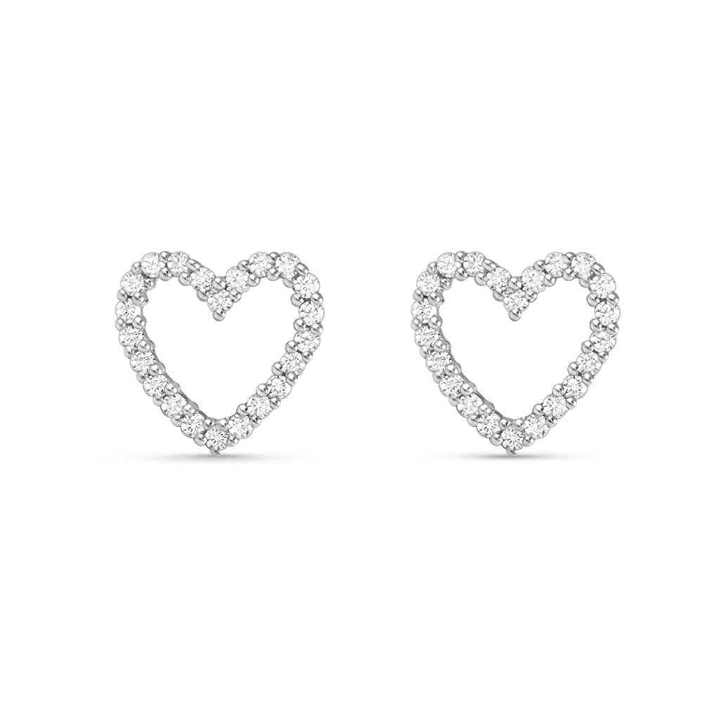 Heart Studs 925 Silver Earrings