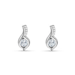 Load image into Gallery viewer, UNO Solitaire 925 Silver Earrings
