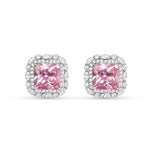 Load image into Gallery viewer, Shubham Solitaire Color Halo 925 Silver Earrings
