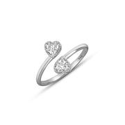 Damia 925 Silver Rings Adjustable Size. Fits Indian ring size 9 to 17