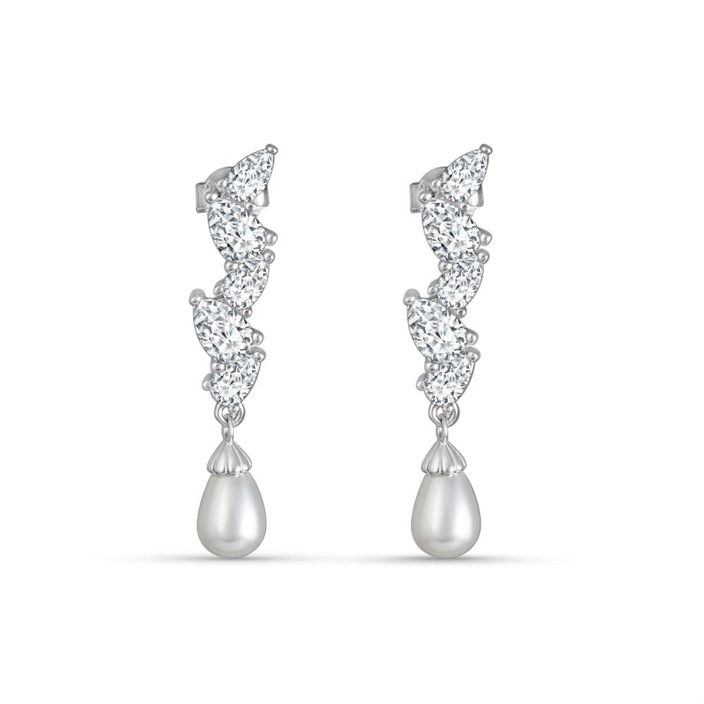 925 Silver and Pearls Earrings