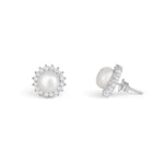Load image into Gallery viewer, Pearl Diana Studs 925 Silver Earrings
