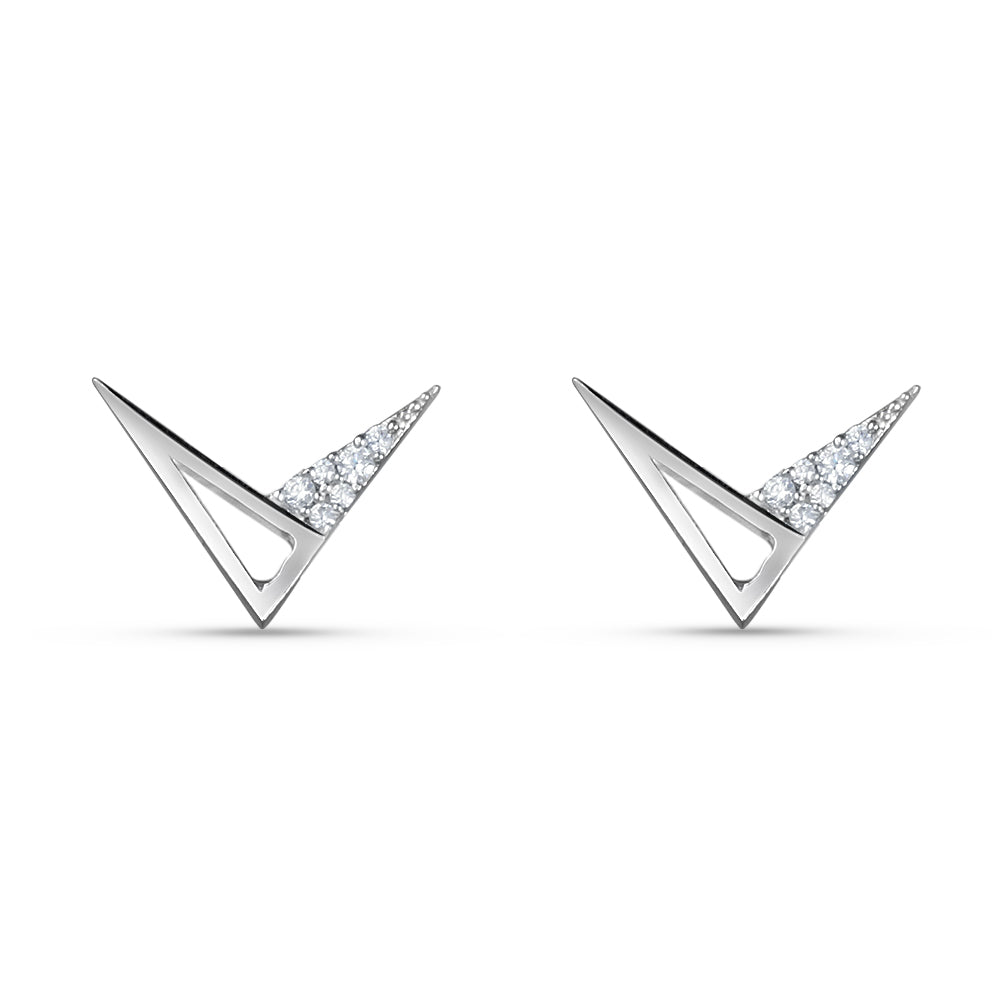 Triad Studs 925 Silver Earrings