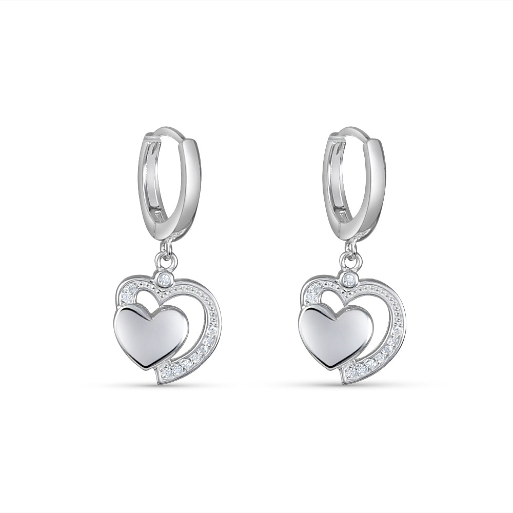 Heart Bali 925 Silver Earrings