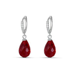 Load image into Gallery viewer, Red Jhumka Bali 925 Silver Earrings

