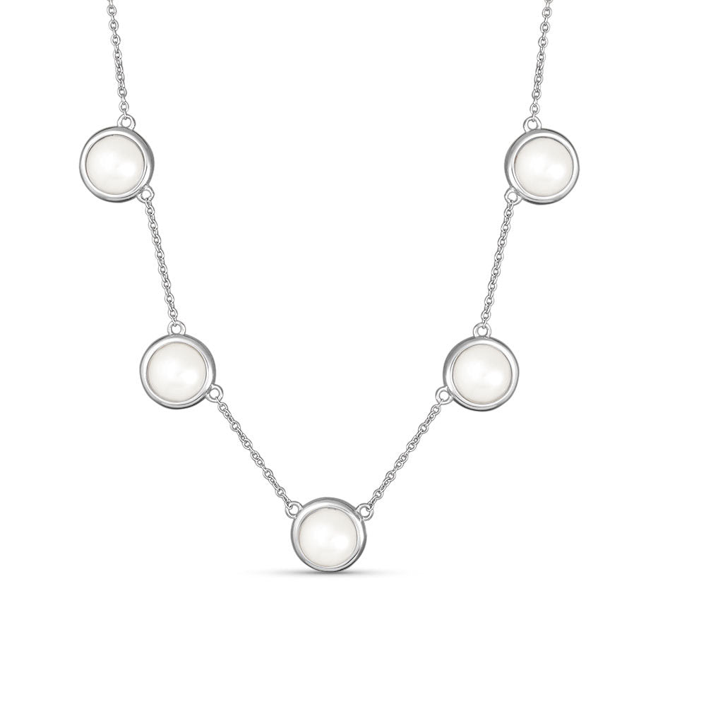 Peach Pearlwinkle 925 Necklace with Adjustable Length