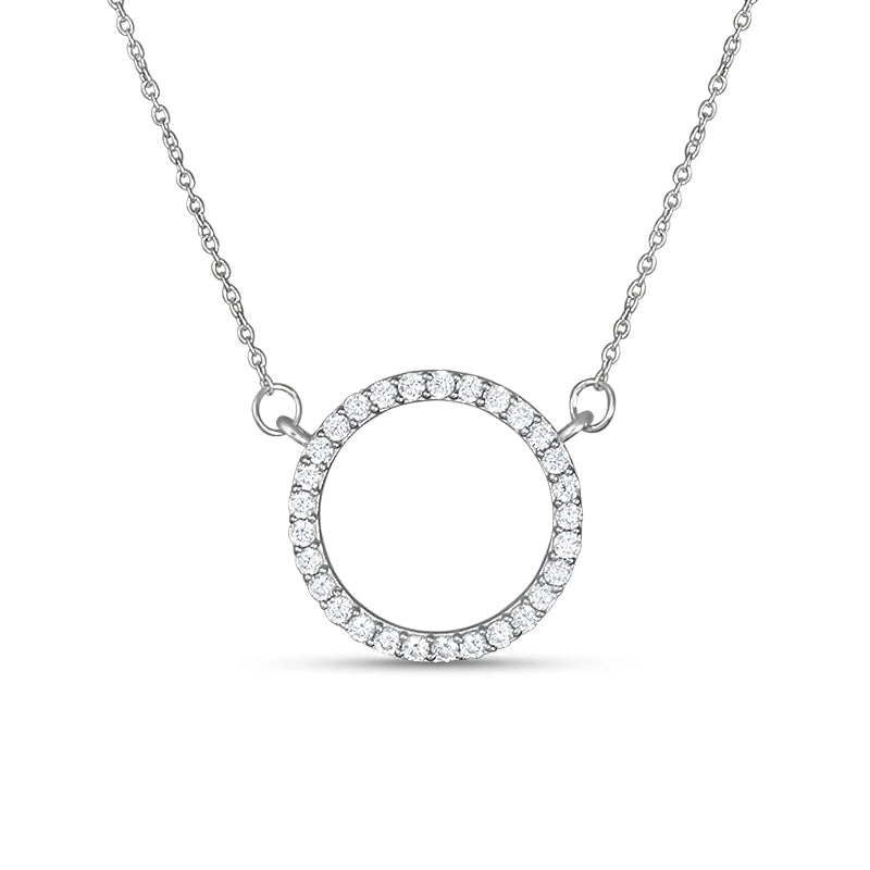 Circle of Life 925 Silver Necklace with Adjustable Length