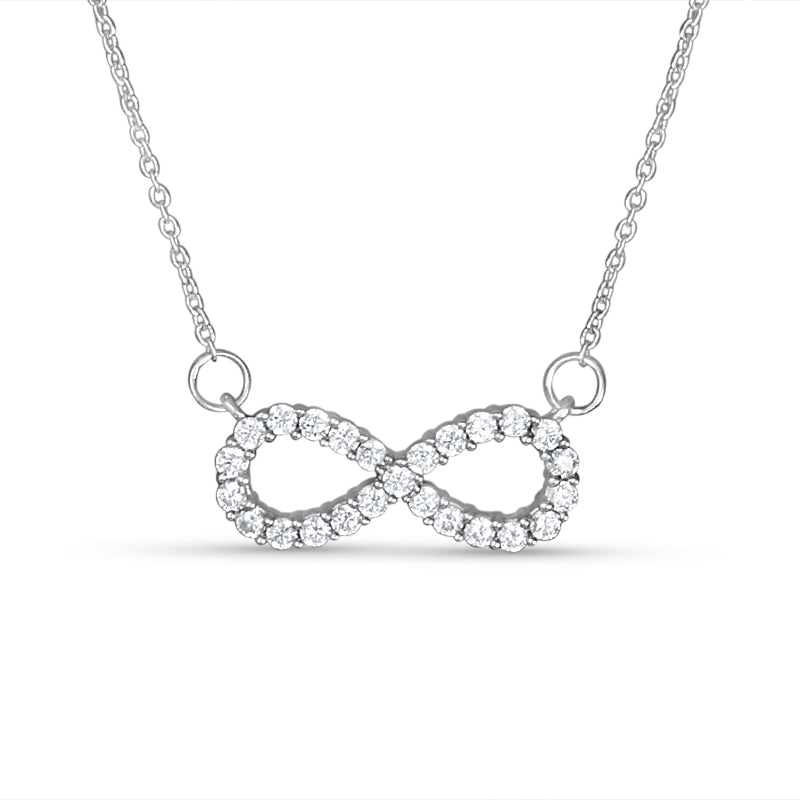 Infinite Love  925 Silver Necklace with Adjustable Length